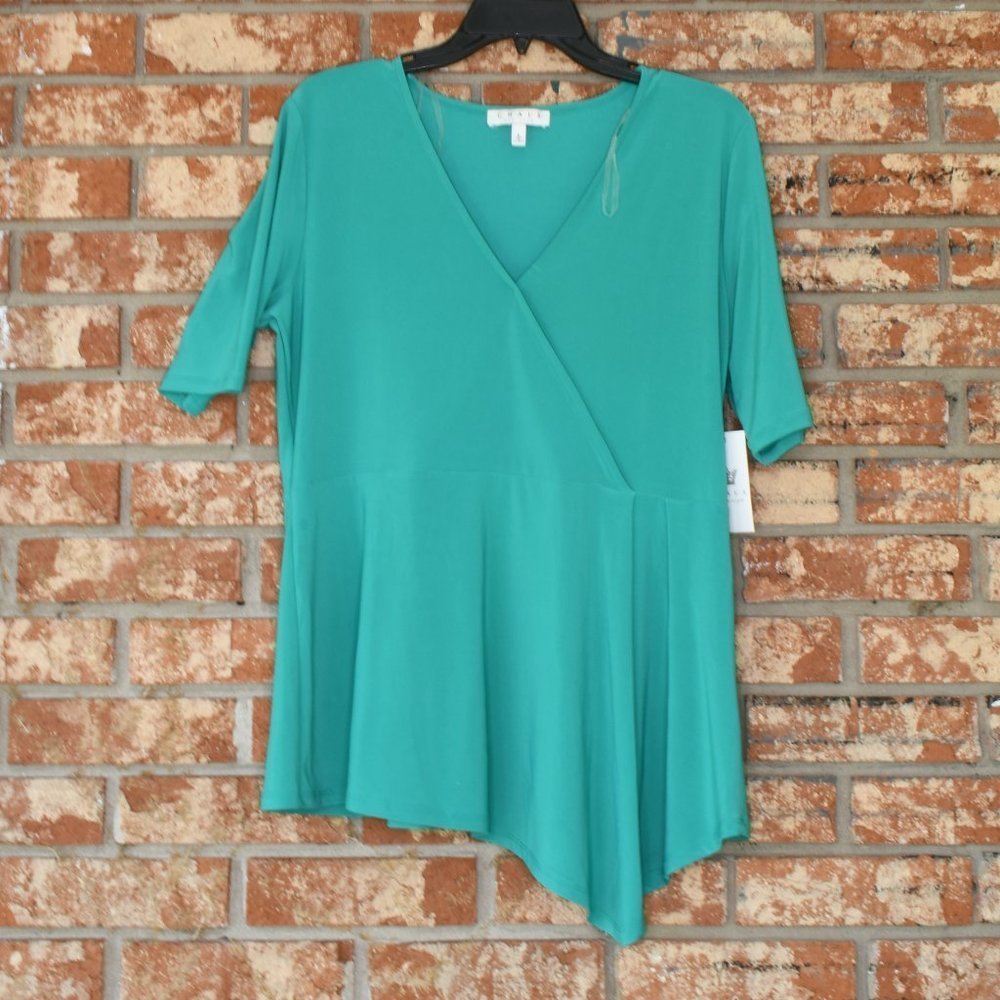 Chaus New York Green Top - Picture 1 of 6